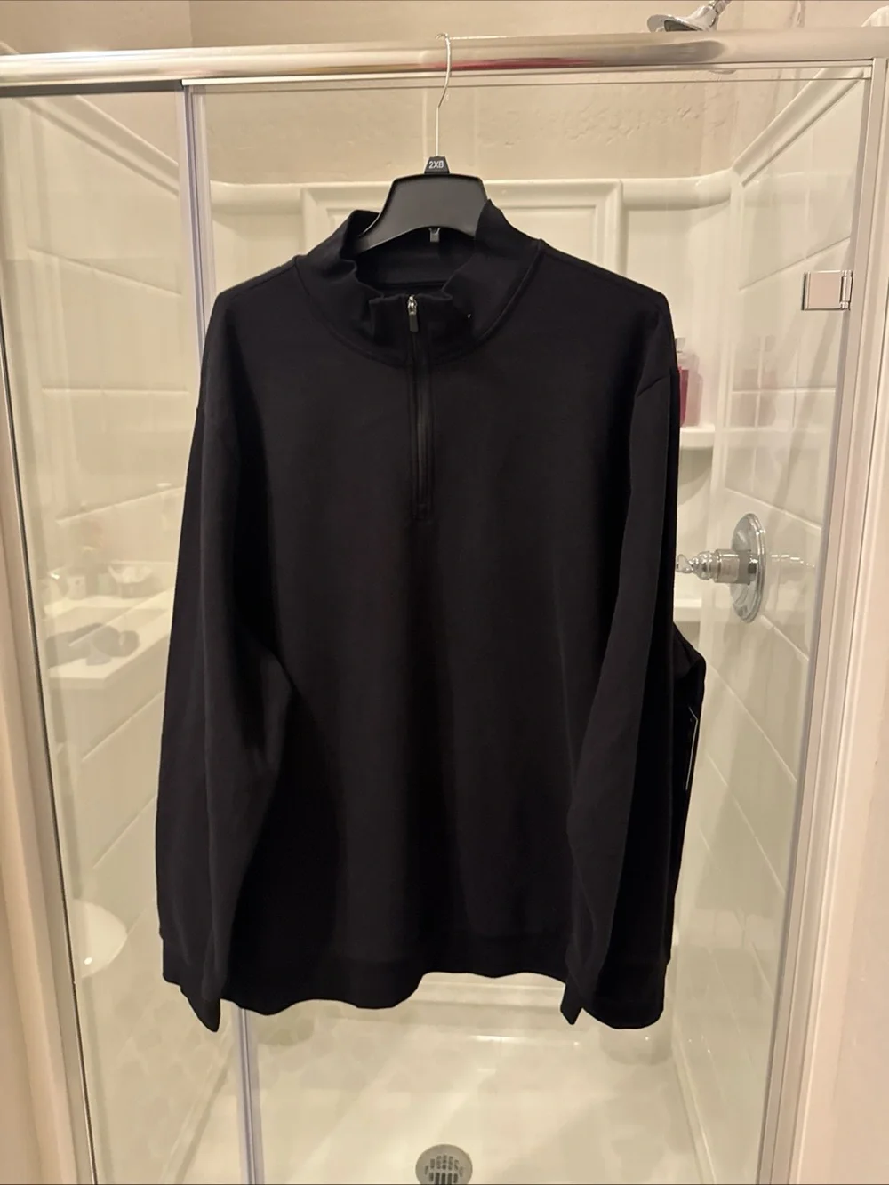 Men's Black Quarter-Zip sweatshirt